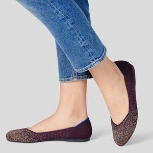 NWOB Rothy’s Eggplant Metallic Ballet Flat Size 8.5